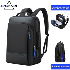 Бизнес рюкзак Bopai 61-07311 с USB-портом и отделением для ноутбука 15.6