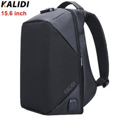 Рюкзак-антивор KALIDI CNM368 Чёрный с USB портом и отделением для ноутбука 15.6