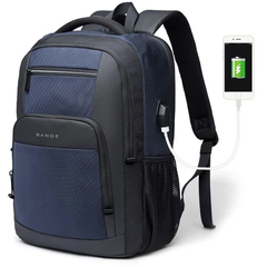 Рюкзак Bange City Синий с USB-портом и отделением для ноутбука 15.6