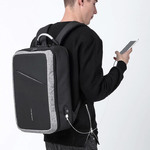 Рюкзак Антивор KAKA-807 Чёрный с USB портом и отделением для ноутбука 15.6