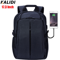 Рюкзак KALIDI Assistant Чёрный с USB портом и отделением для ноутбука 17.3 дюйма