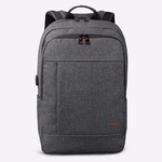 Рюкзак Tigernu T-B3142 Тёмно-серый с USB портом и отделением для ноутбука 17.3 дюйма