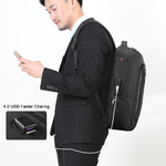 Рюкзак Tigernu T-B3668 Фиолетовый с USB портом и отделением для ноутбука 15.6