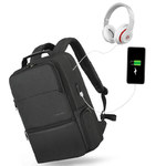Рюкзак Tigernu T-B3905 Тёмно-серый с USB-портом и отделением для ноутбука 19 дюймов