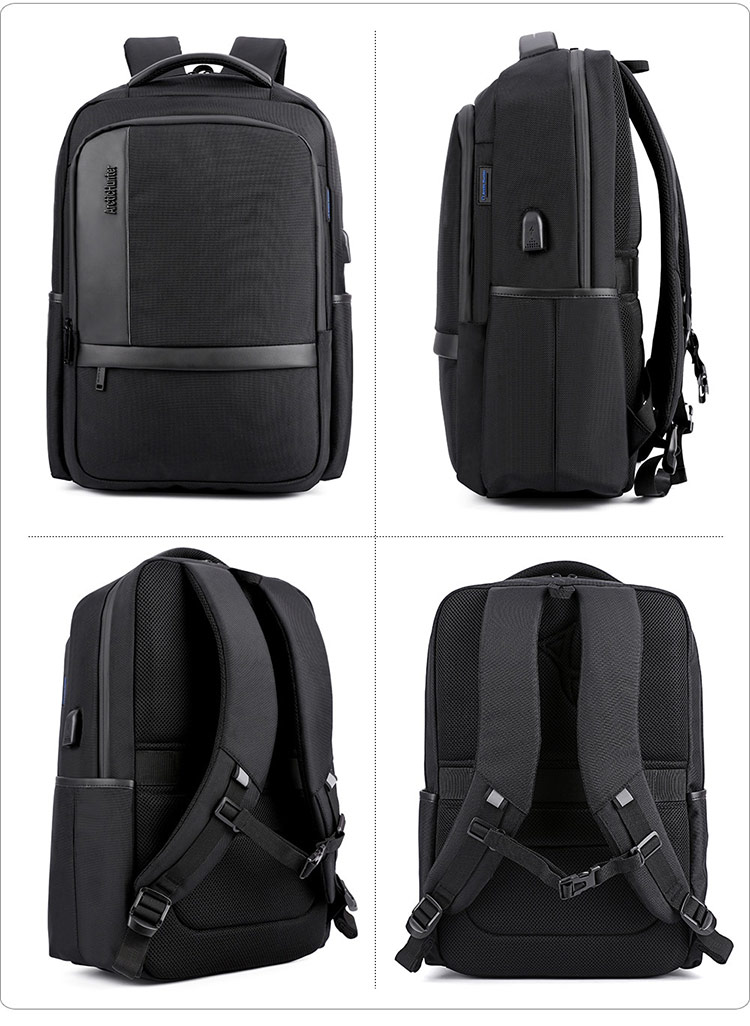Рюкзак Arctic Hunter B00120N Чёрный с USB-портом и отделением для ноутбука 15.6