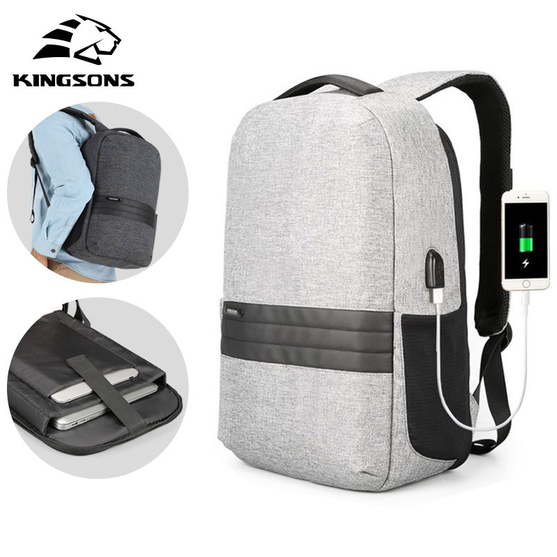 Рюкзак Kingsons KS3187W с USB-портом и отделением для ноутбука 15.6