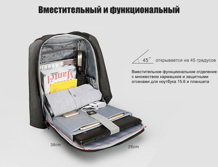 Рюкзак Tigernu T-B3599 с отделением для ноутбука 15.6